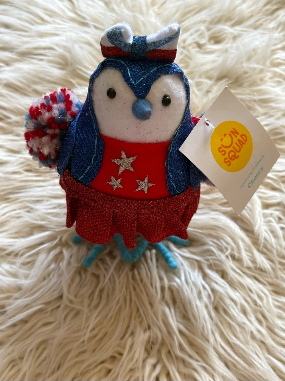 Target Sun Squad Featherly Friends Plush Bird STARLA Decor USA Patriotic Figure